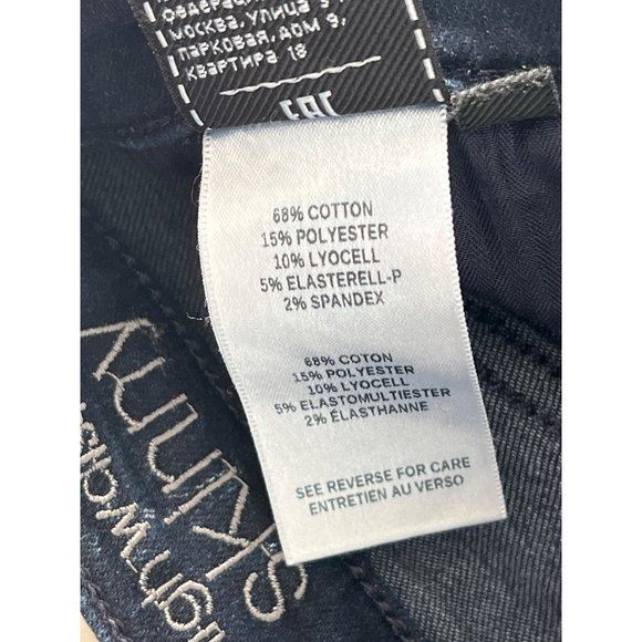 7 For All Mankind The High Waist Ankle Skinny Jean Women 25 Raw Hem Trendy Casua - Picture 6 of 8